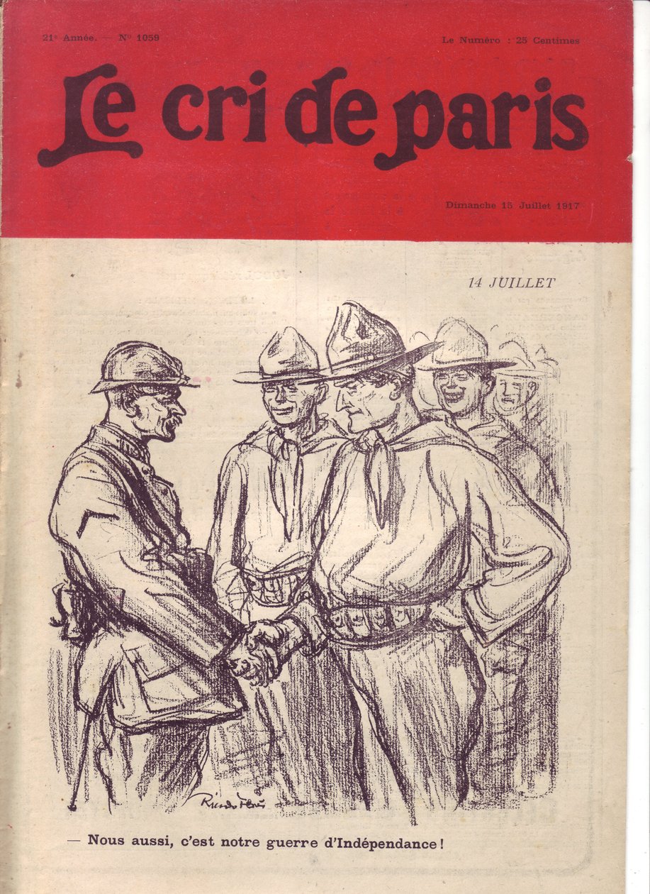 Illustrasjon av Ricardo Flores (1878-1918) for omslaget til Le Cri de Paris av Ricardo Flores