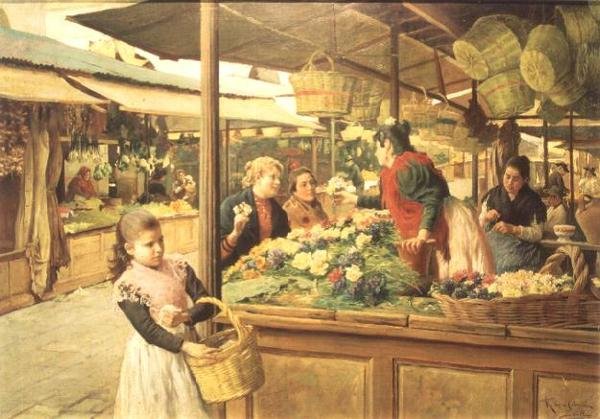 131-0057844 Typisk Sevillian Market av Ricardo Lopez Cabrera