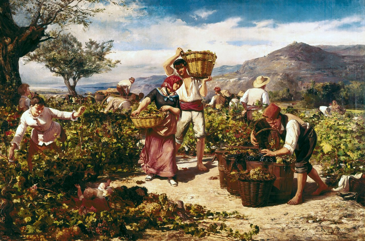 "The Harvest" av Ricardo Marti og Aguilo (1868-1936) av Ricardo Marti