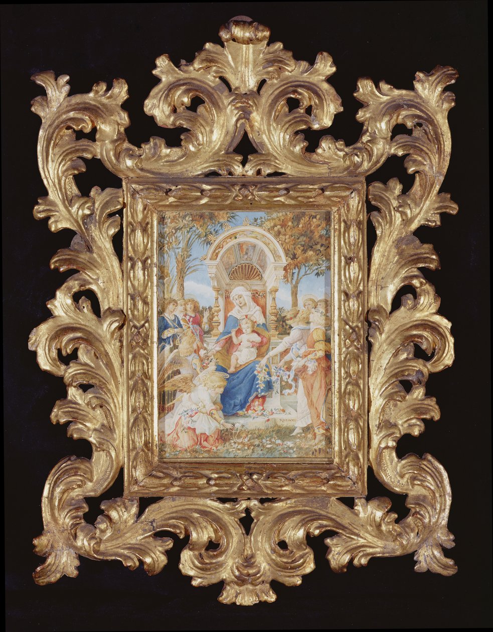 The Adoration of the Virgin (wc, blyant og gull på papir) av Ricciardo Meacci