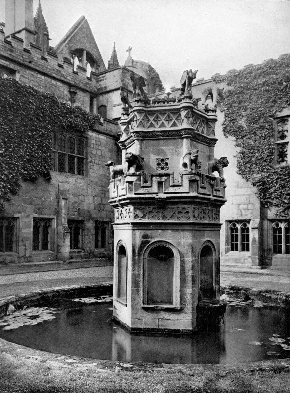 Fontene i klosteret i Newstead Abbey, Nottingham, 1902-1903. av Richar Keene