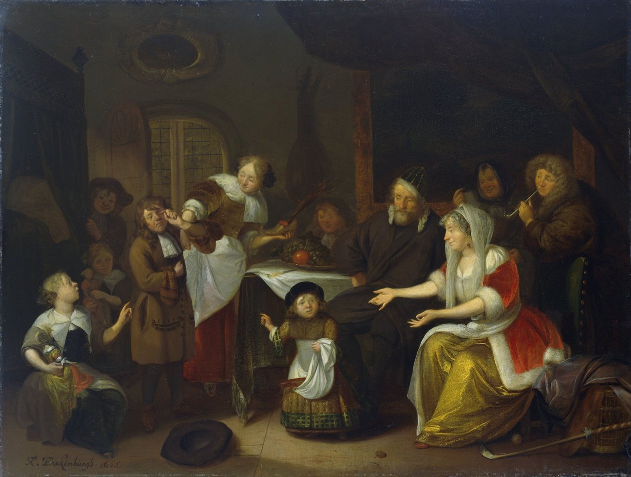 Nikolausfest av Richard Brakenburgh