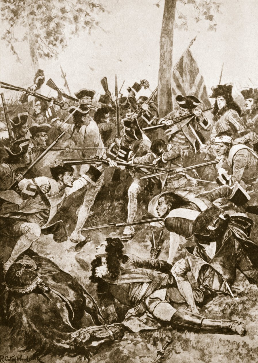 Slaget ved Ramillies, 23. mai 1706: Angrepet fra det irske regimentet av Richard Caton Woodville junior