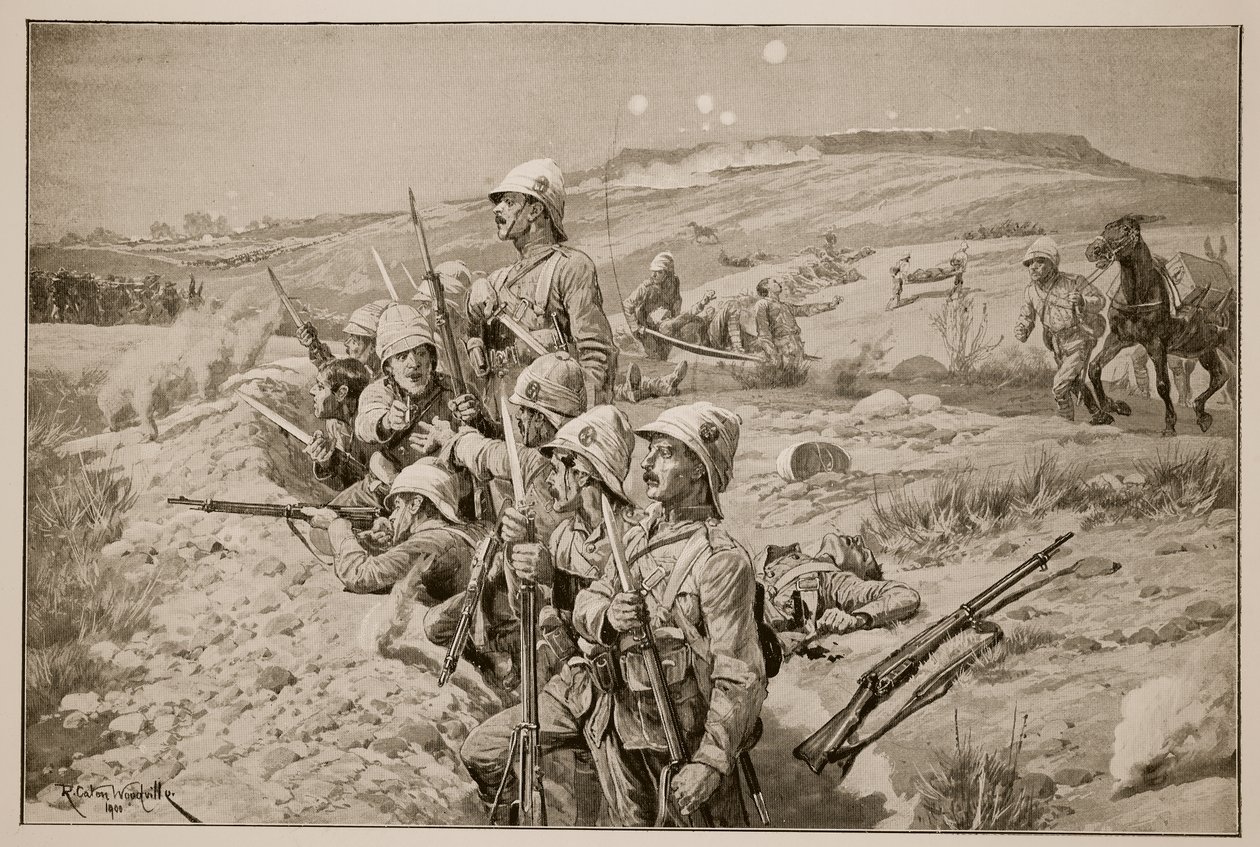 Fiks bajonetter! Avvisning av et angrep fra skyttergravene rundt Ladysmith, 1900 av Richard Caton Woodville junior