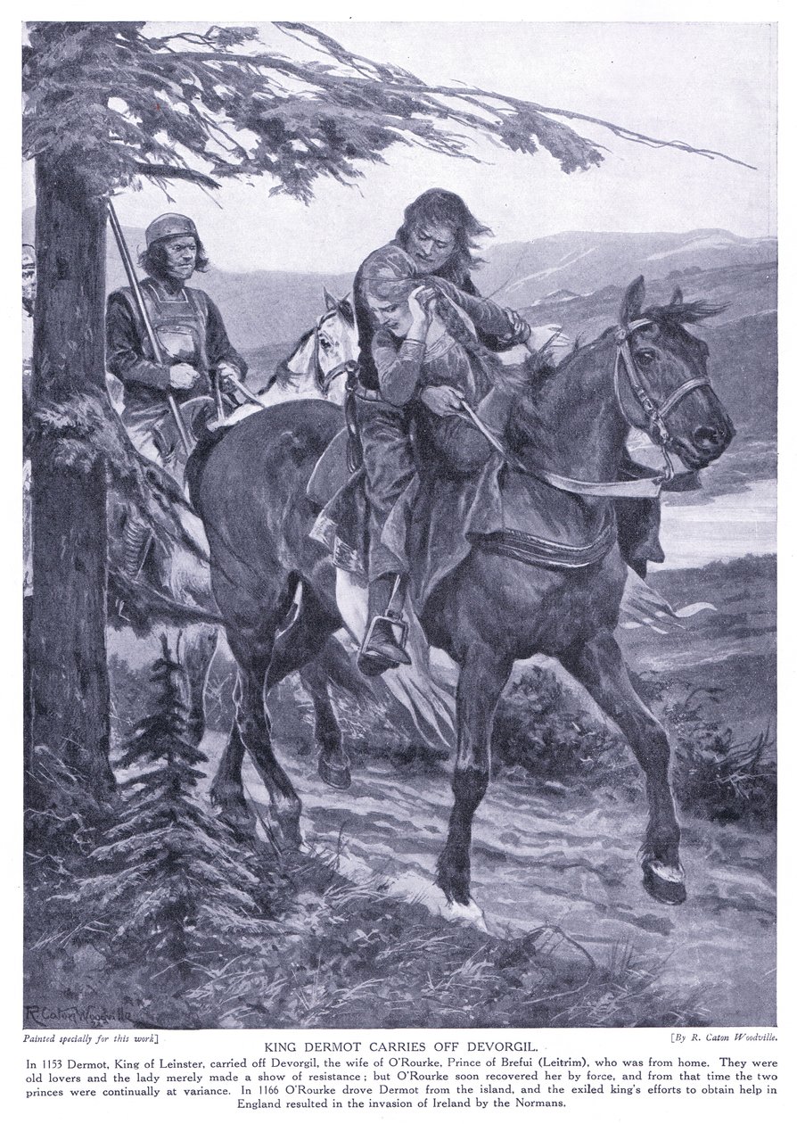 King Dermot bærer av devorgil, 1920-tallet av Richard Caton Woodville junior