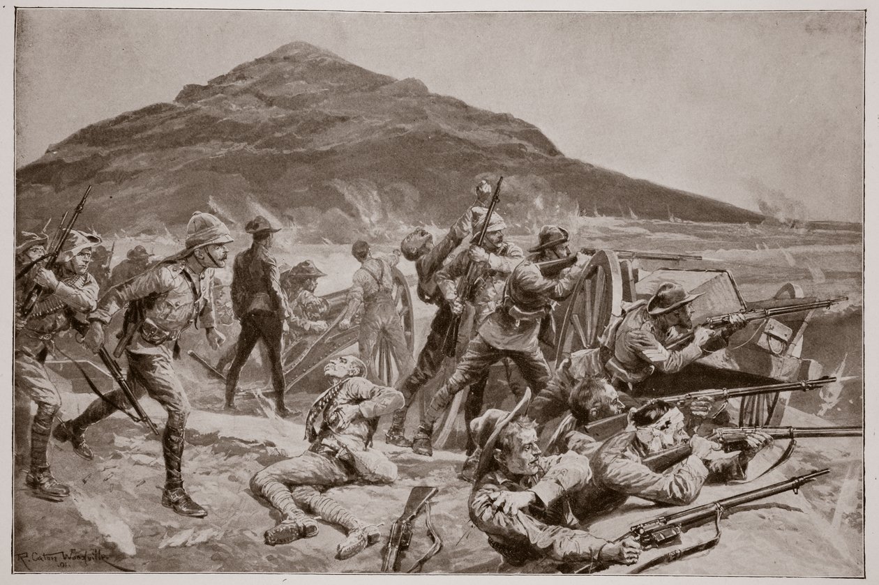 Ingen overgivelse! Forsvaret av Fort Itala 26. september 1901 av Richard Caton Woodville junior