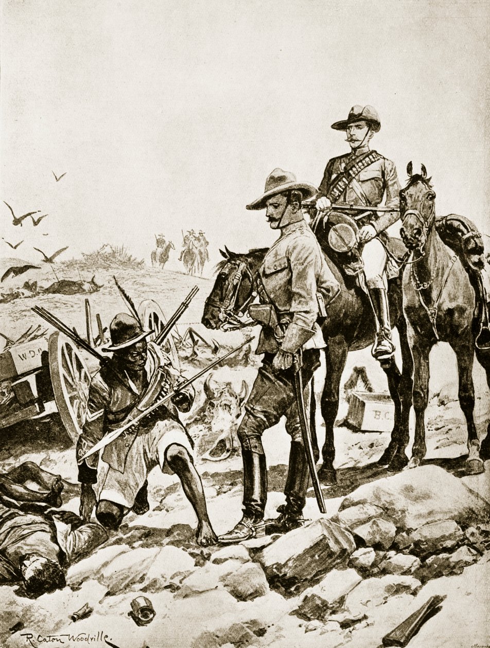På banen til Matabele, 1893 av Richard Caton Woodville junior