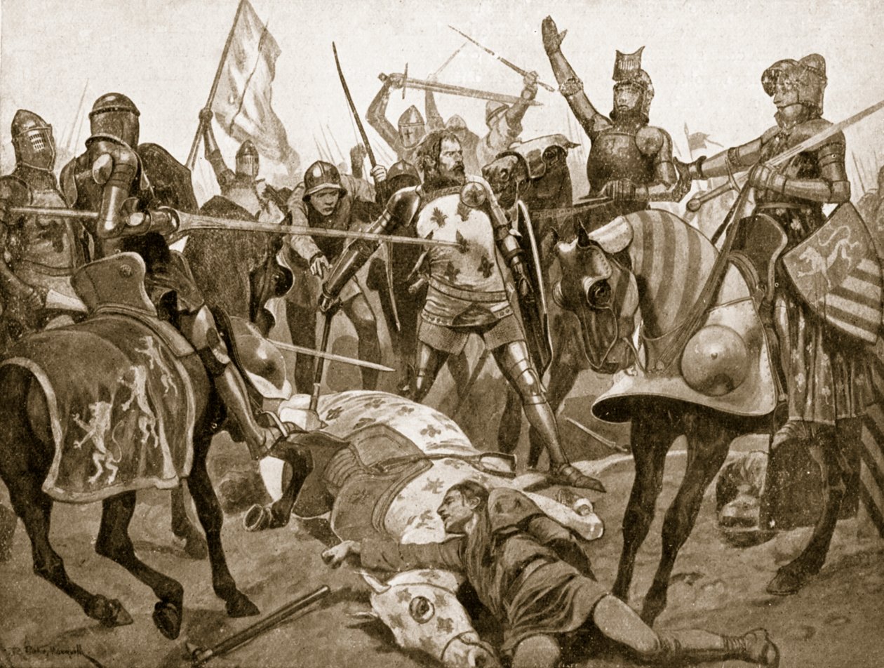Slaget ved Poitiers, 19. september 1356, illustrasjon fra 