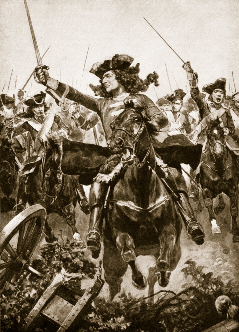 Hertugen av Marlborough i slaget ved Oudenarde 11. juli 1708 av Richard Caton Woodville junior