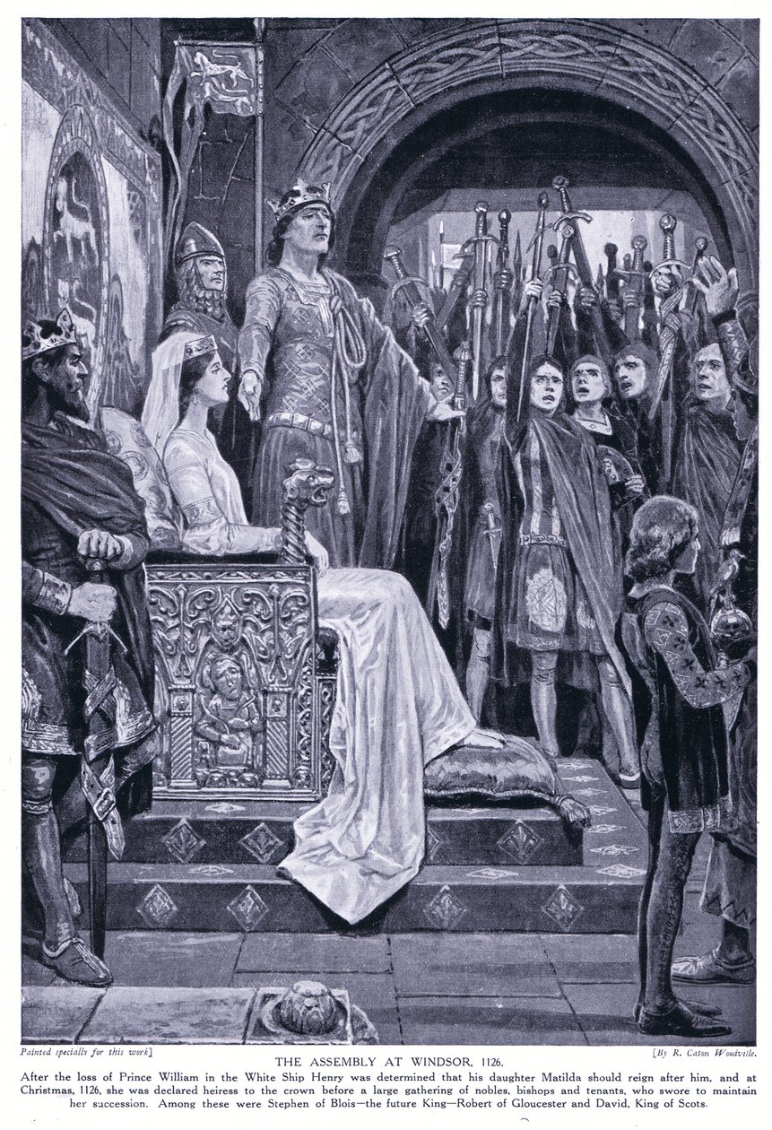 Forsamlingen i Windsor AD1126, 1920-tallet av Richard Caton Woodville junior