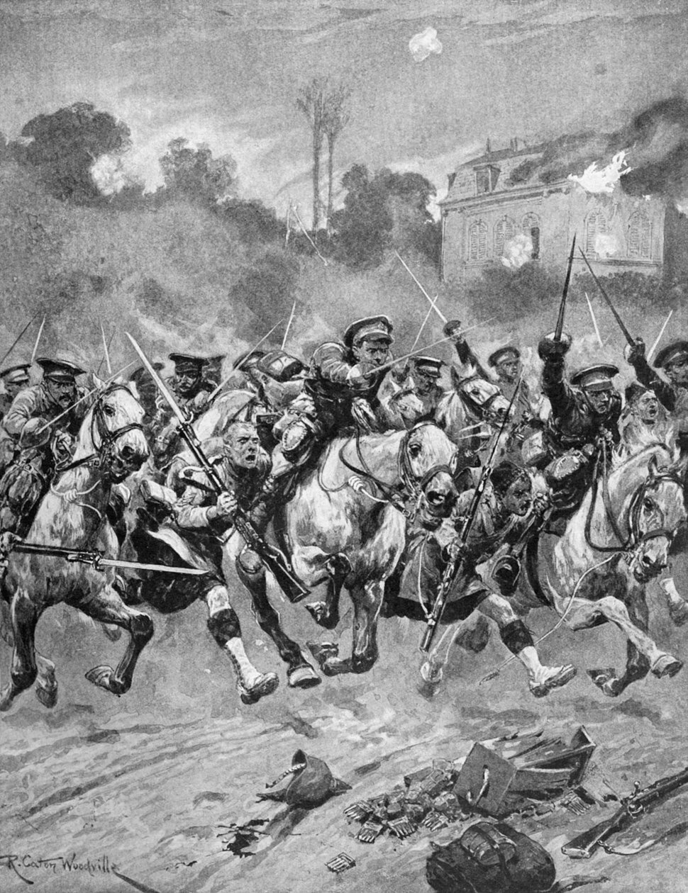 WW1 - Slaget ved St Quentin 1914 av Richard Caton II Woodville