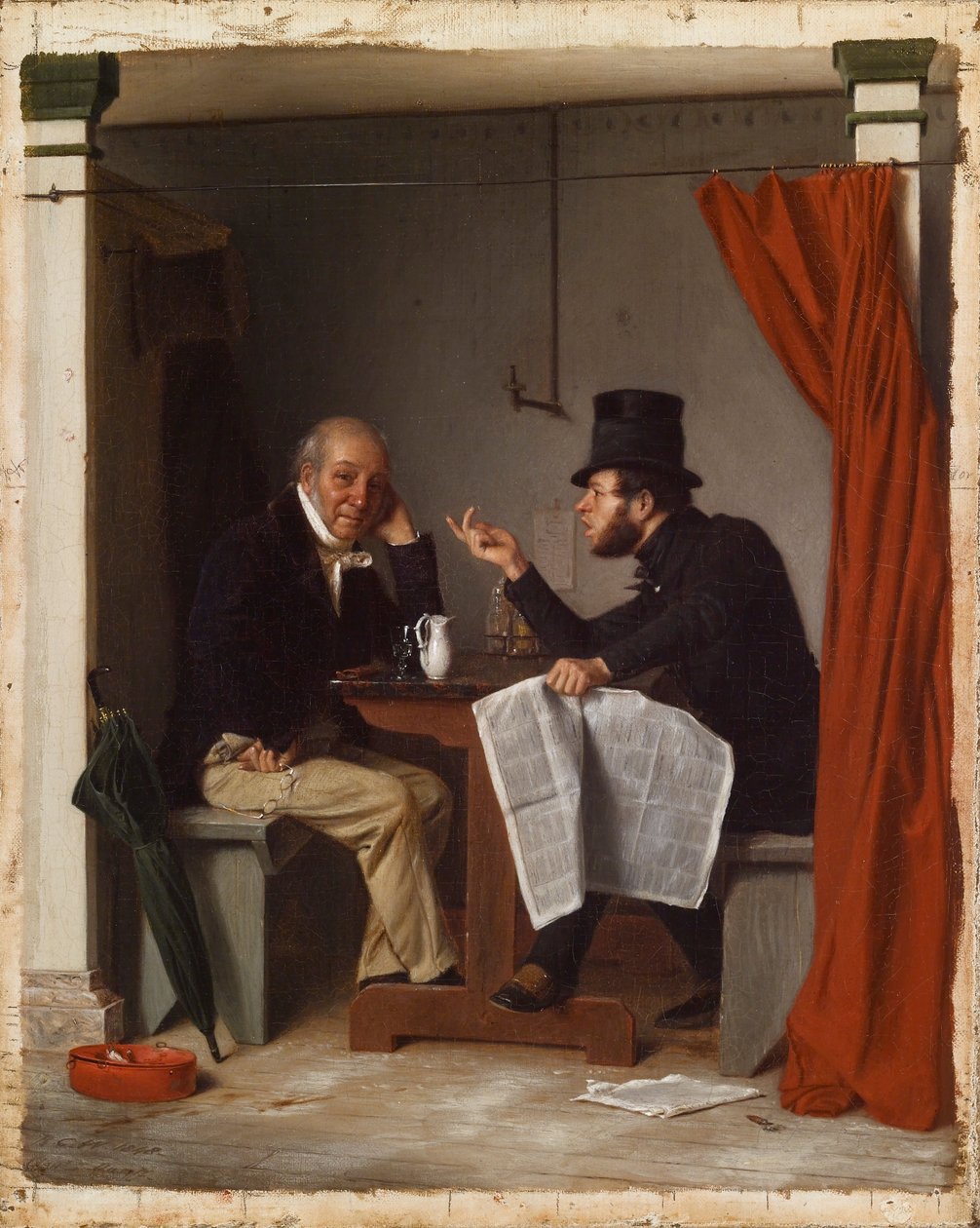 Politikk i et østershus av Richard Caton Woodville