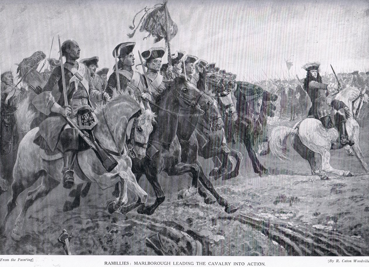 Ramillies: Marlborough leder kavaleriet i aksjon, ca. 1910 av Richard Caton Woodville