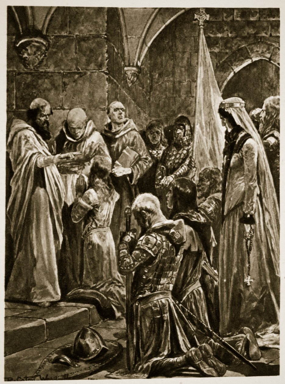 The Anointing of Edward the Martyr at his Coronation by St. Dunstan at Kingston-on-Thames, fra 