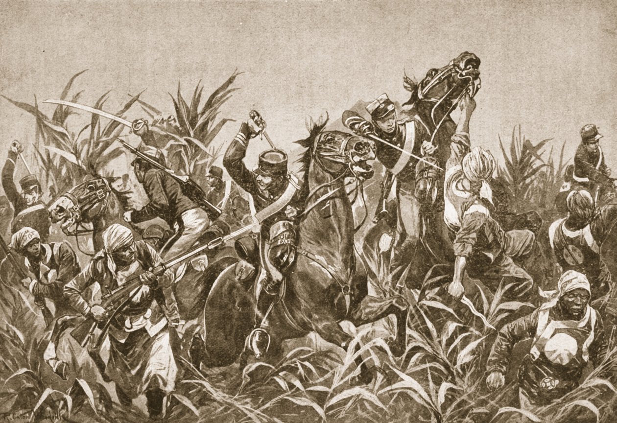 Kamprunden Tientsin: Charge of the Japanese Cavalry, illustrasjon fra 