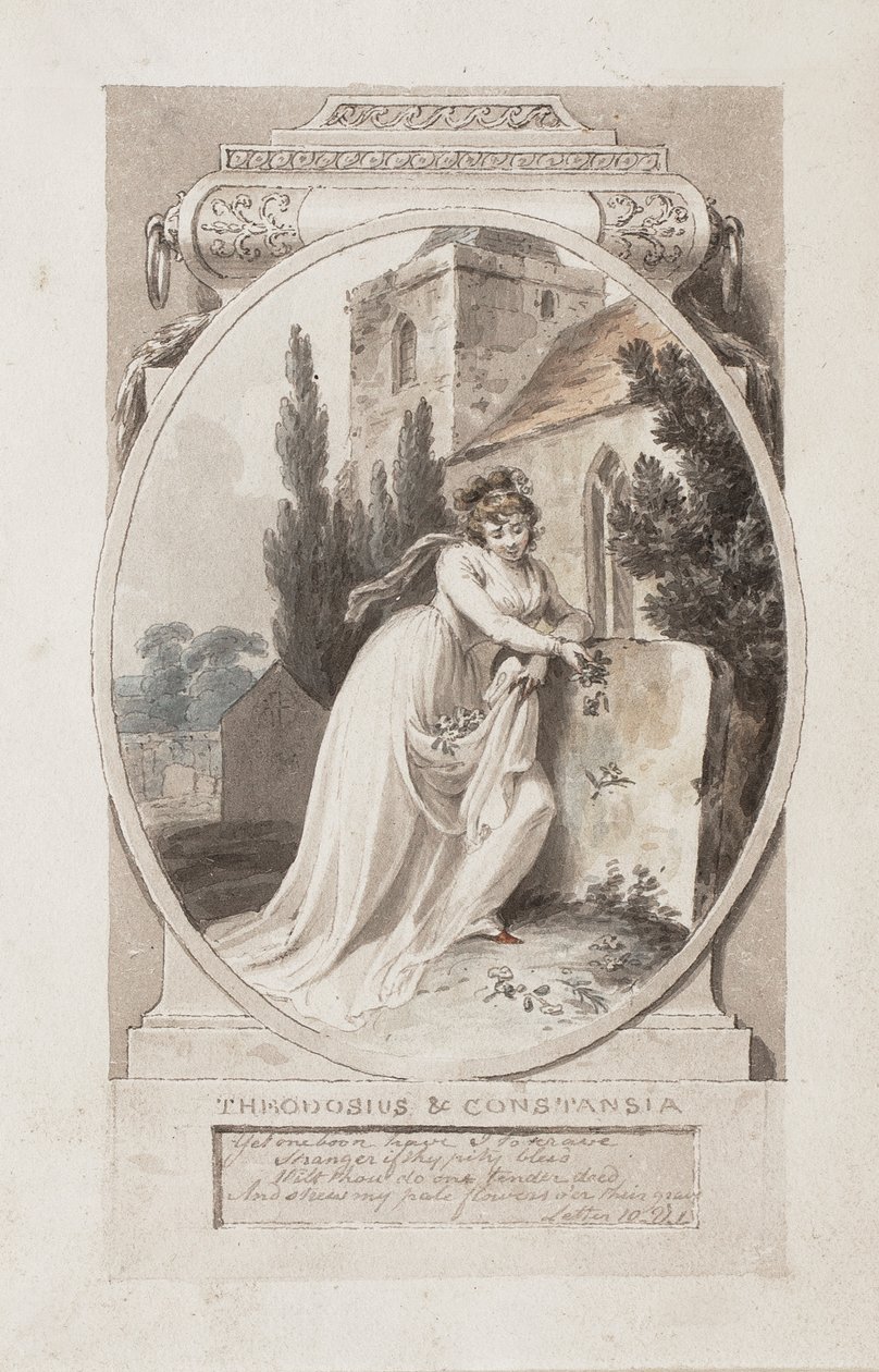 Theodosius og Constansia, illustrasjon til Charles Cookes 1800-utgave av 