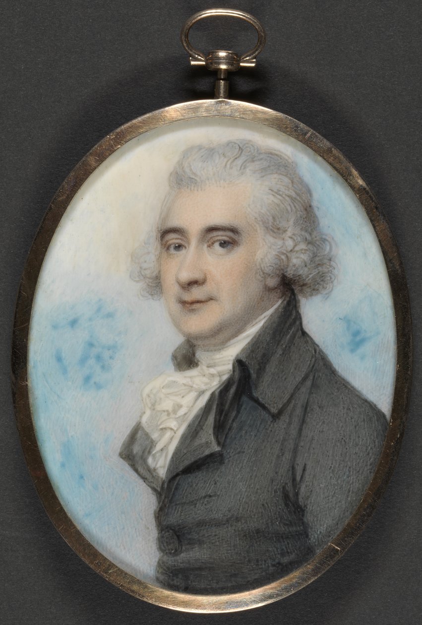 Portrett av James Hope (1741-1816) 3. jarl av Hopetoun, 1789 (wc og gouache på elfenben) av Richard Cosway