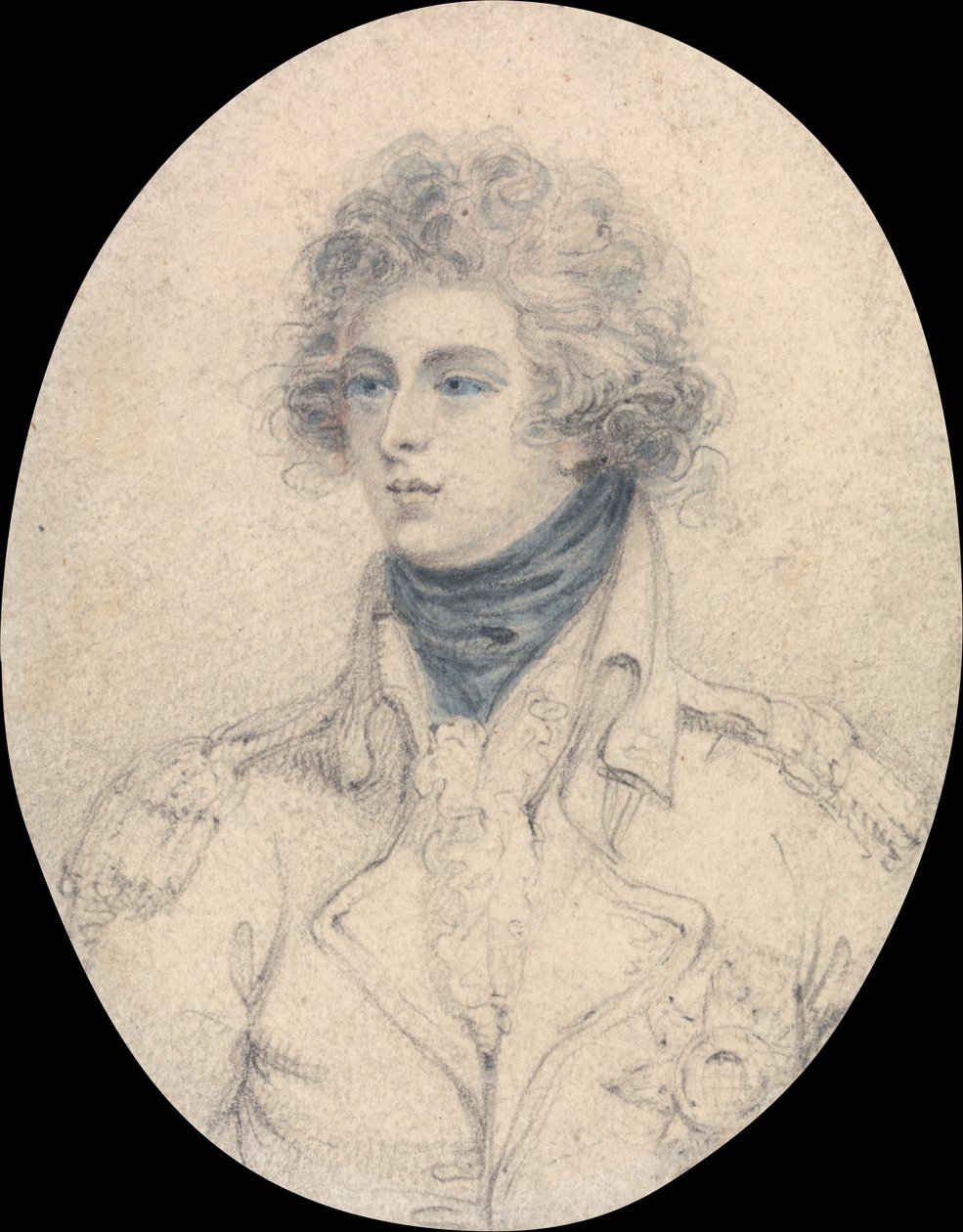 Studie for et miniatyrportrett av et medlem av kongefamilien av Richard Cosway