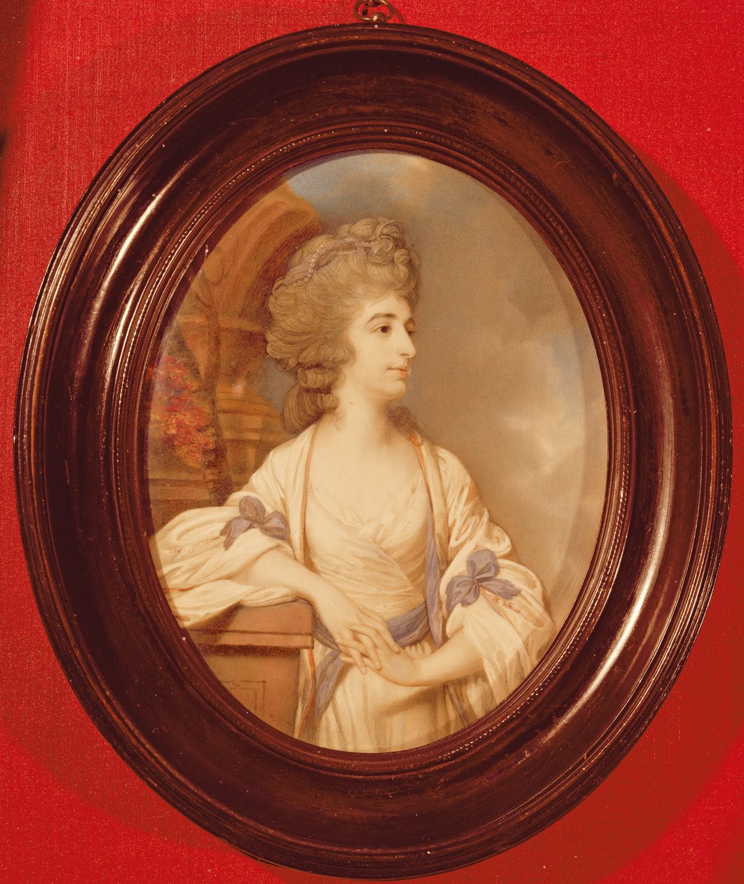 Portrett av Sarah Siddons (1755-1831) 1783 (akvarell på elfenben) av Richard Crosse