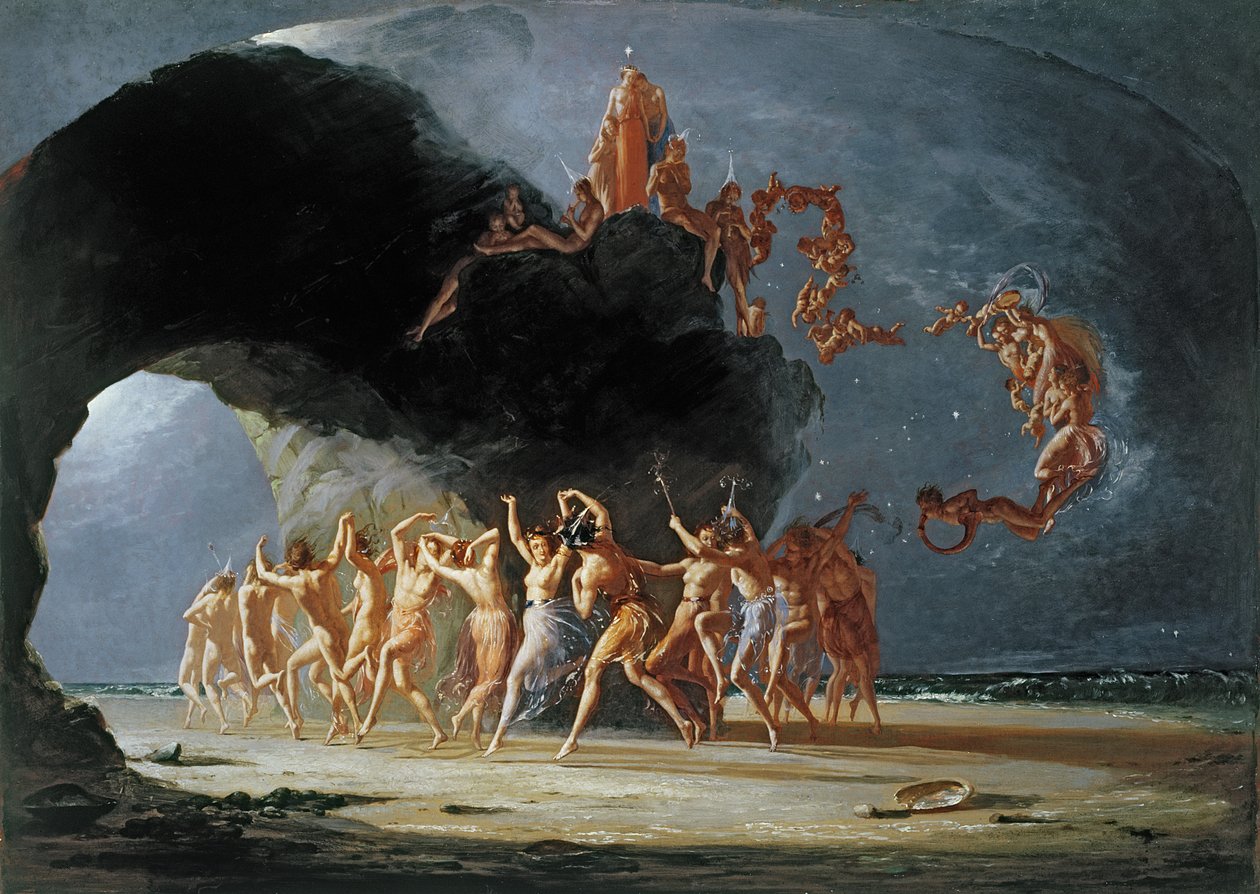 Kom til disse gule sandene, 1842 av Richard Dadd