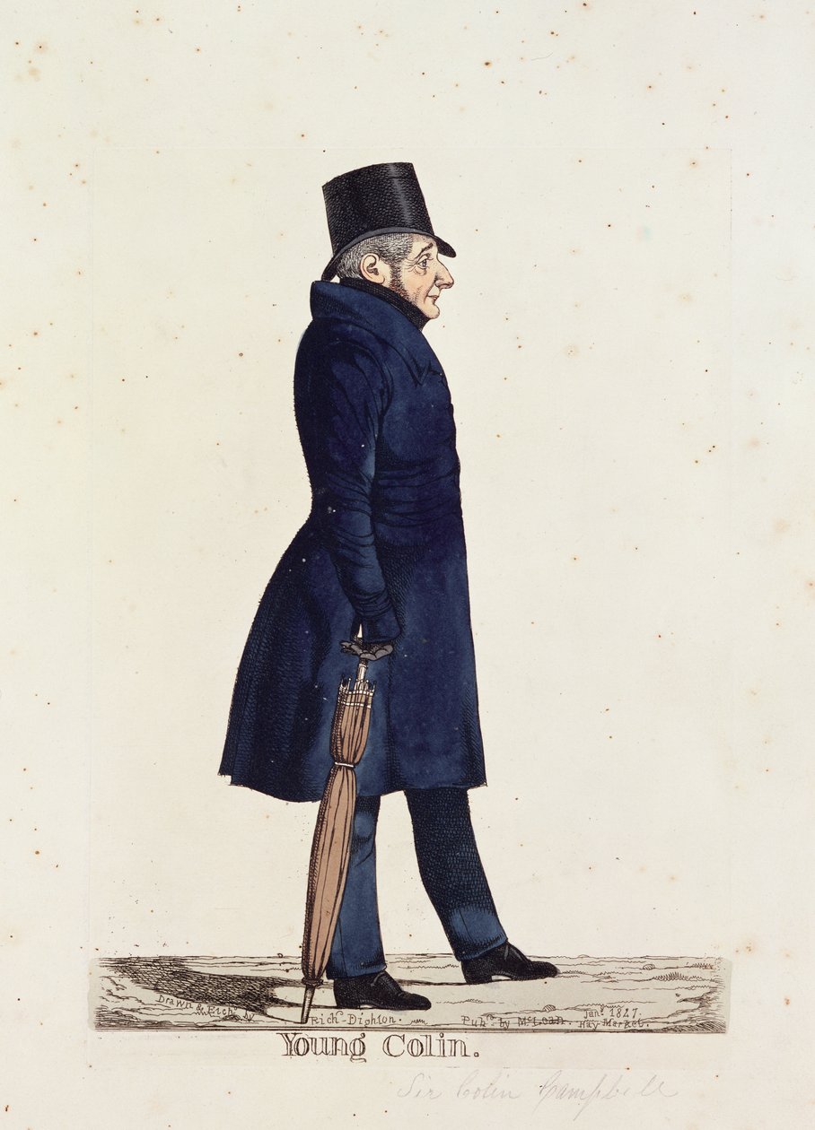 Young Colin, 1827 (farget etsning) av Richard Dighton