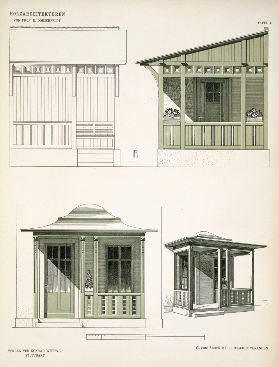 Arkitektur i tre, ca. 1900 av Richard Dorschfeldt