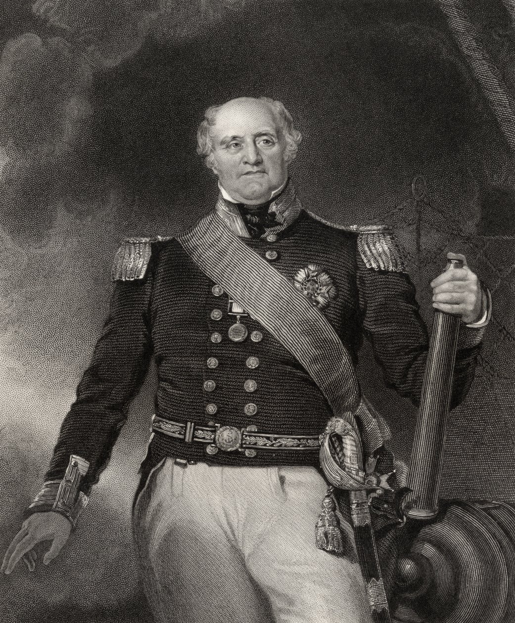 Sir Thomas Masterman Hardy, gravert av H. Robinson, fra 