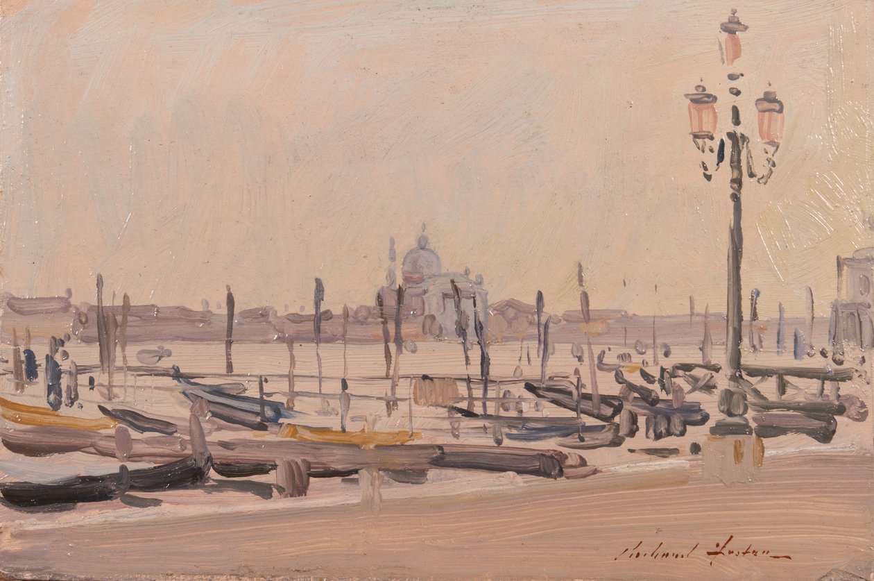 The Redentore from the Piazzetta, 1991 (olje på kort) av Richard Foster
