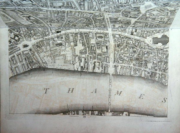 Plan for City of London, publisert 1813 (se 247355-247357) av Richard Horwood