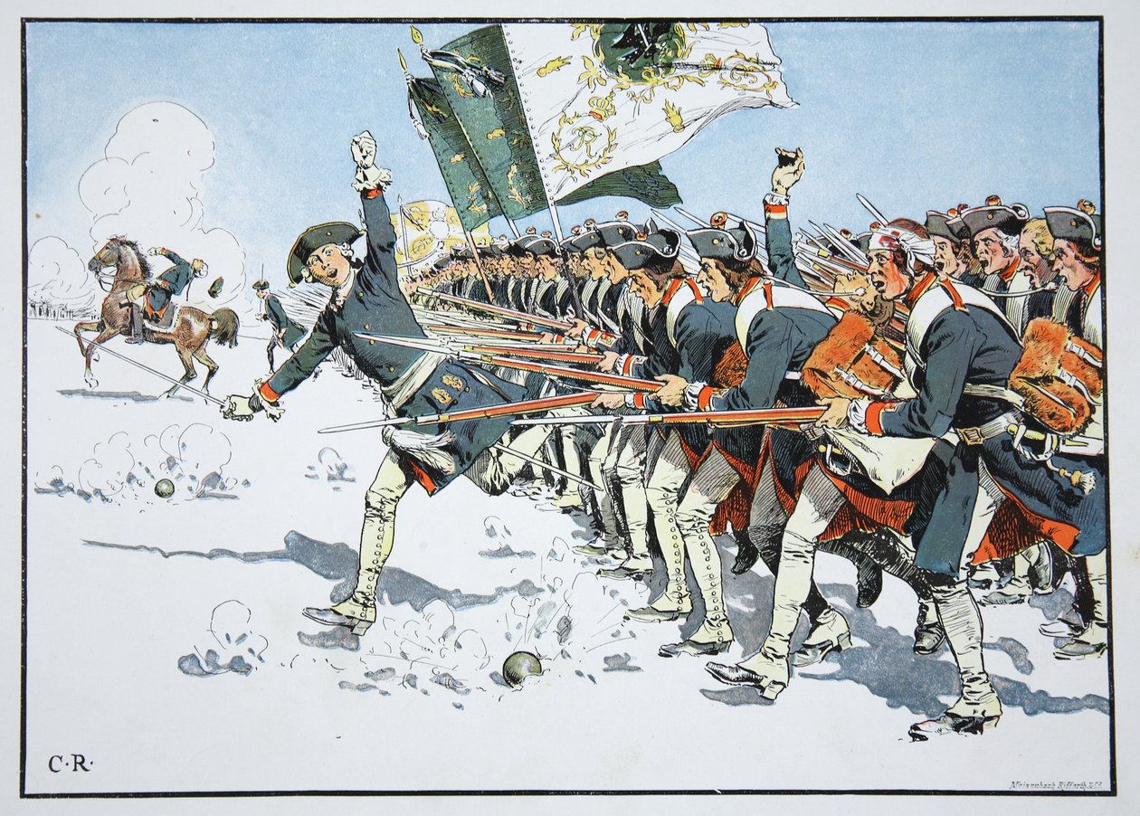 Slaget ved Mollwitz, 10. april 1741 av Richard Knoetel