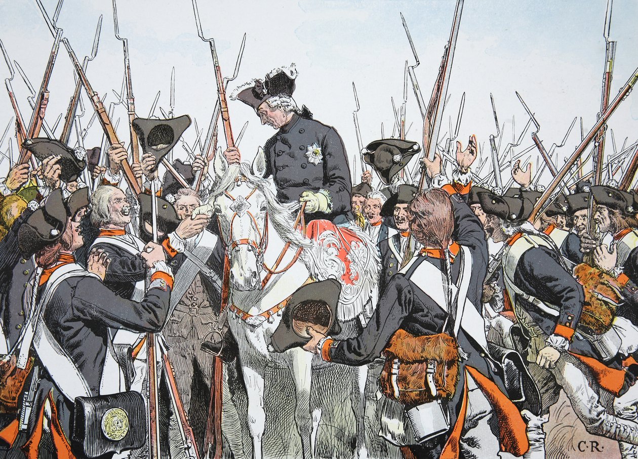 Kong Friederich og Regiment Bernburg av Richard Knoetel