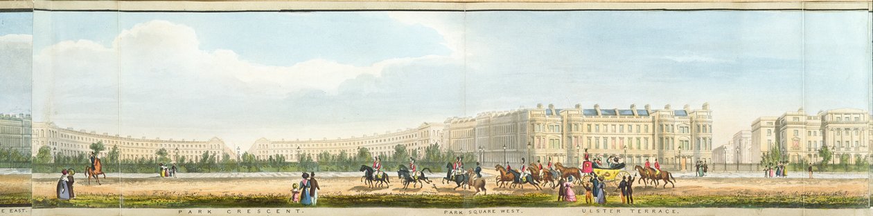 Park Crescent og Ulster Terrace, detalj fra en panoramautsikt rundt Regent