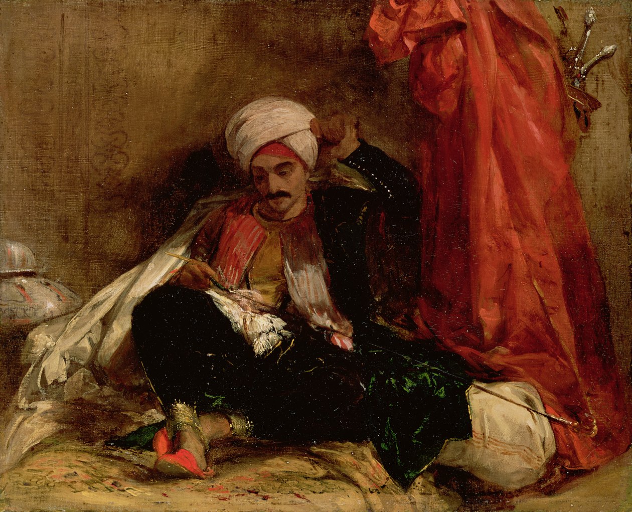 En sittende tyrker, 1826 av Richard Parkes Bonington