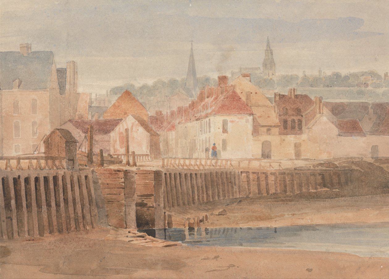 Boulogne havn av Richard Parkes Bonington