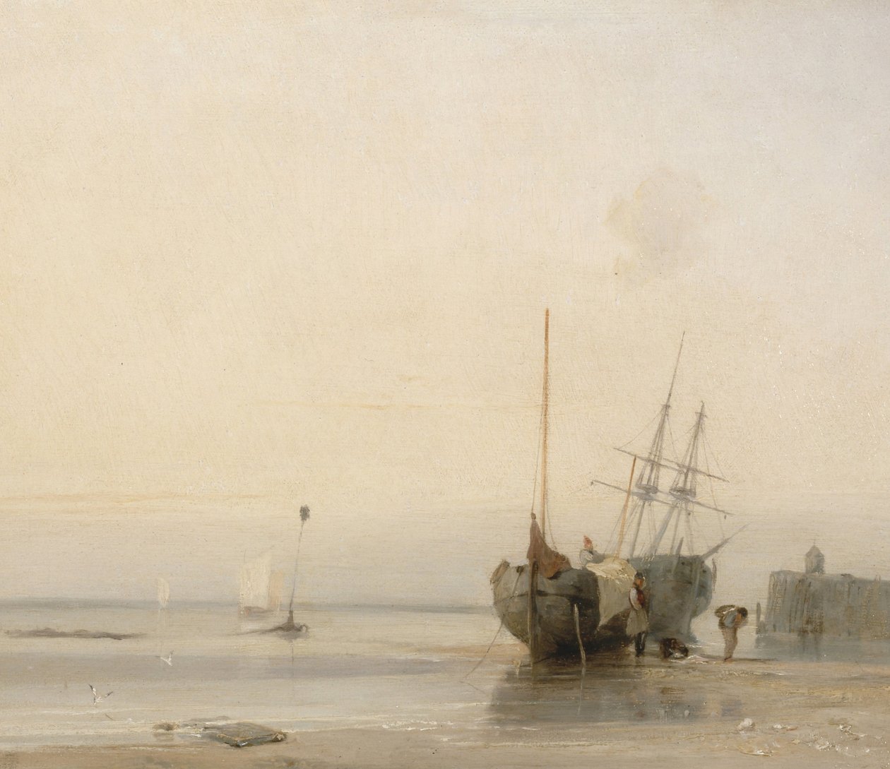 Calais brygge, Frankrike av Richard Parkes Bonington