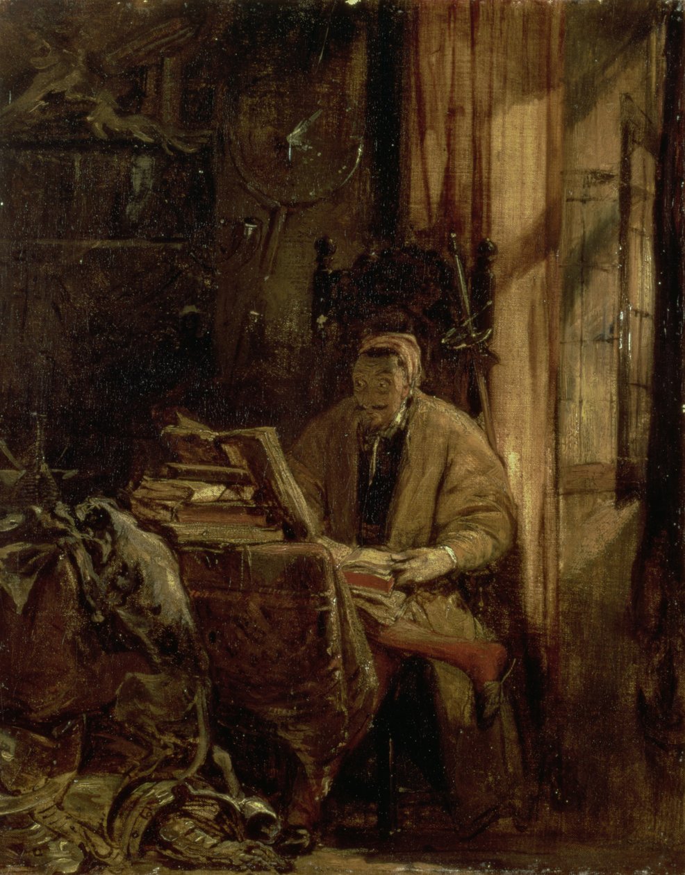 Don Quijote i sin studie av Richard Parkes Bonington