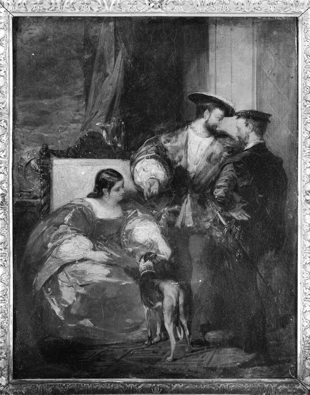 Francois I (1494-1547) og Anne de Pisseleu (1508-80) hertuginne av Etampes, 1800-tallet av Richard Parkes Bonington