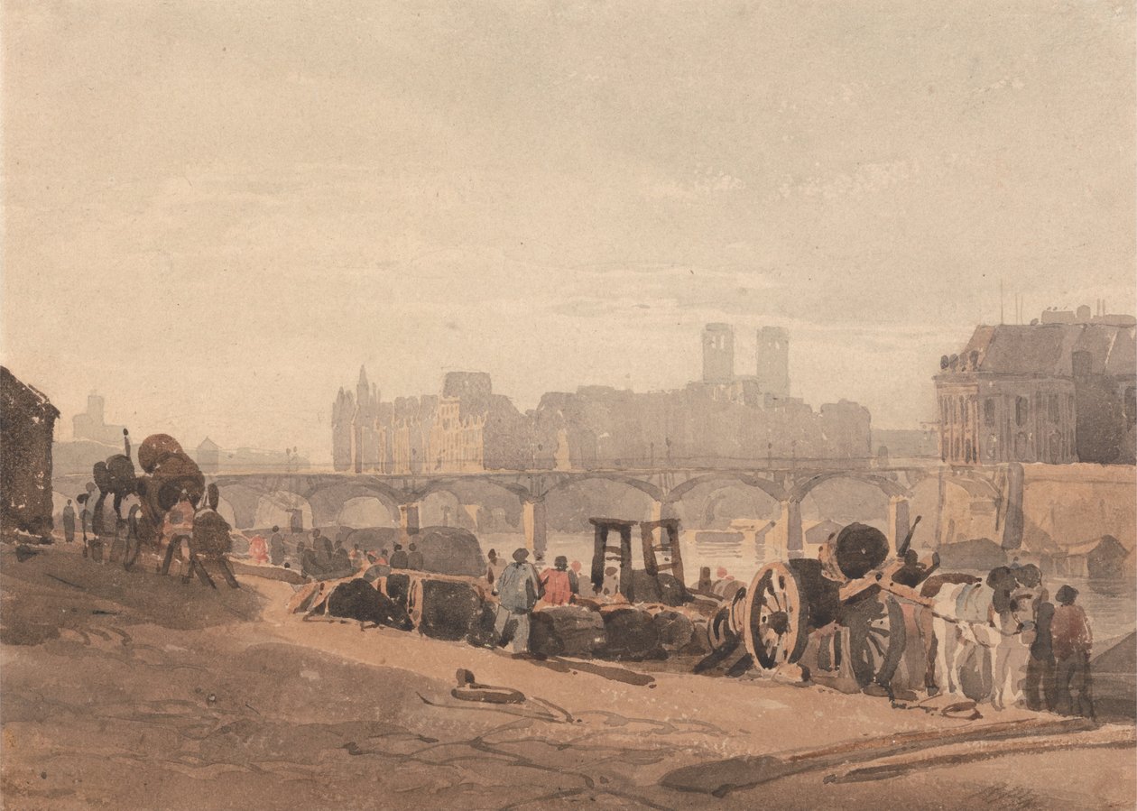 Ile de la Cite av Richard Parkes Bonington