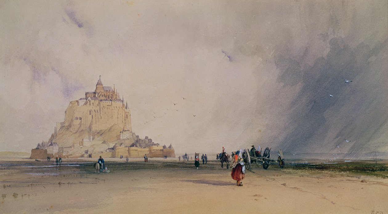 Mont Saint Michel av Richard Parkes Bonington