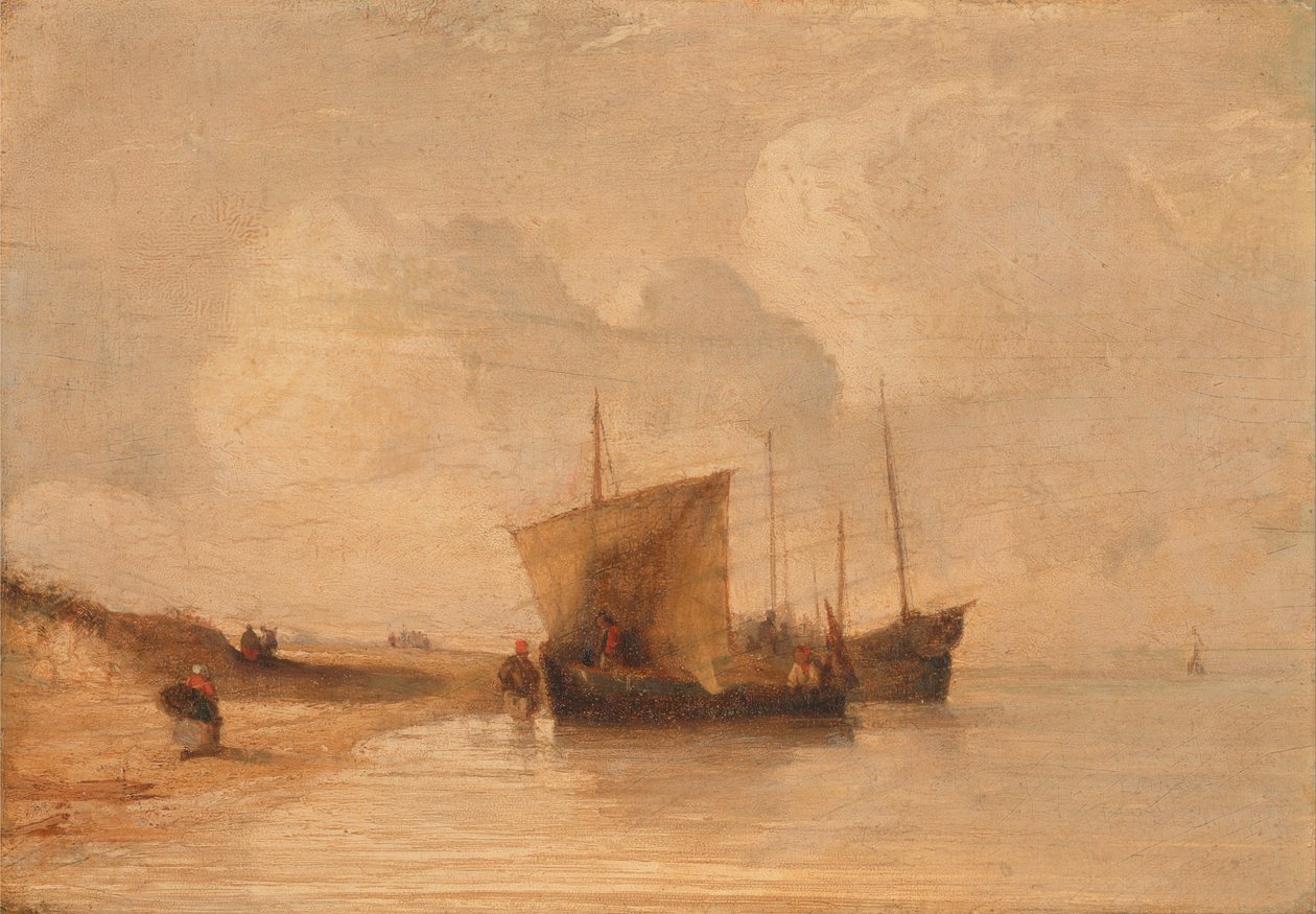 Normandie -kysten av Richard Parkes Bonington