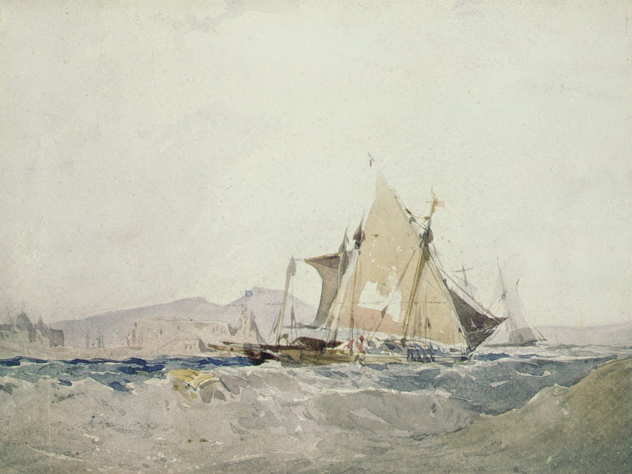 Sjølandskap av Richard Parkes Bonington