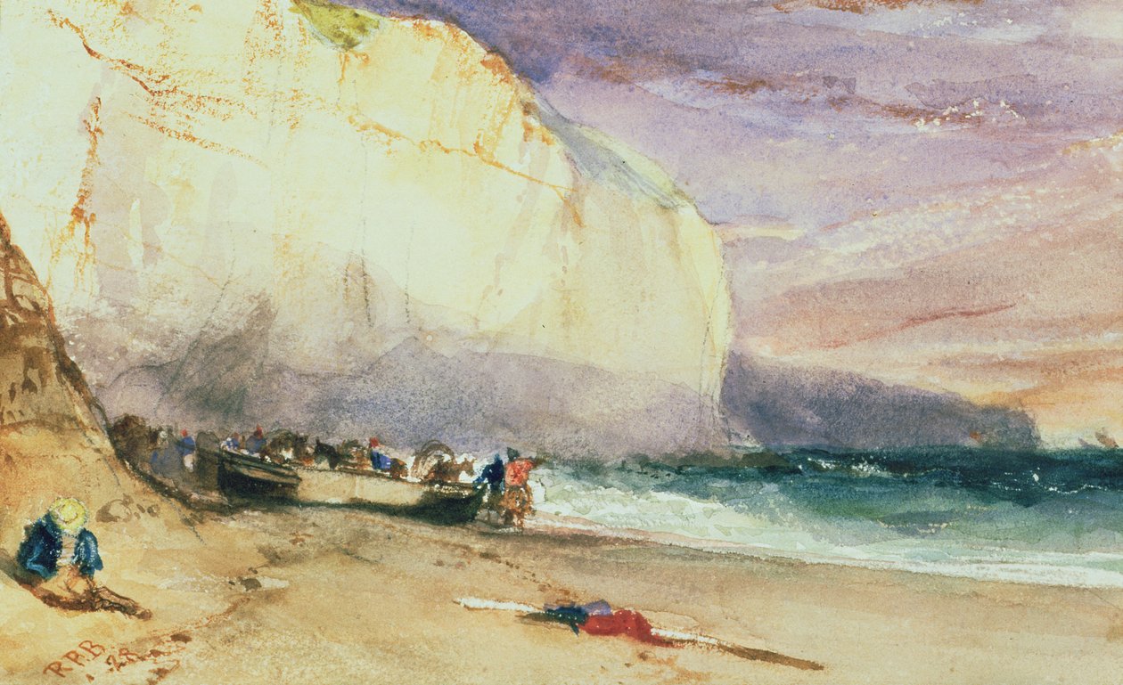 The Undercliff, 1828 av Richard Parkes Bonington