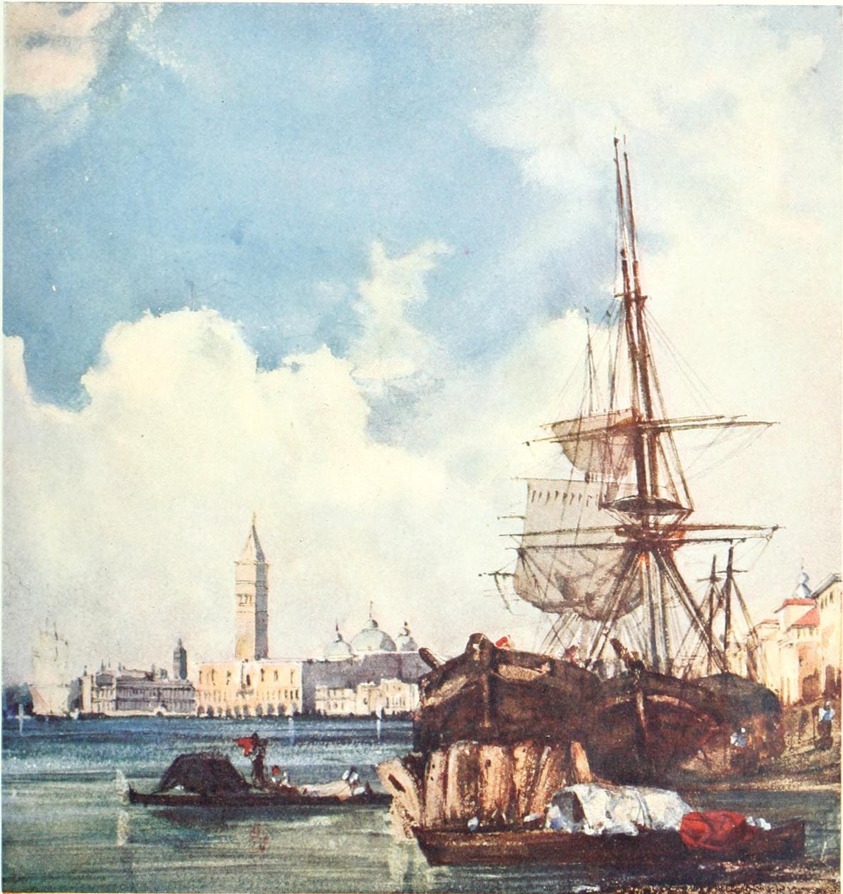 Utsikt over Venezia av Richard Parkes Bonington