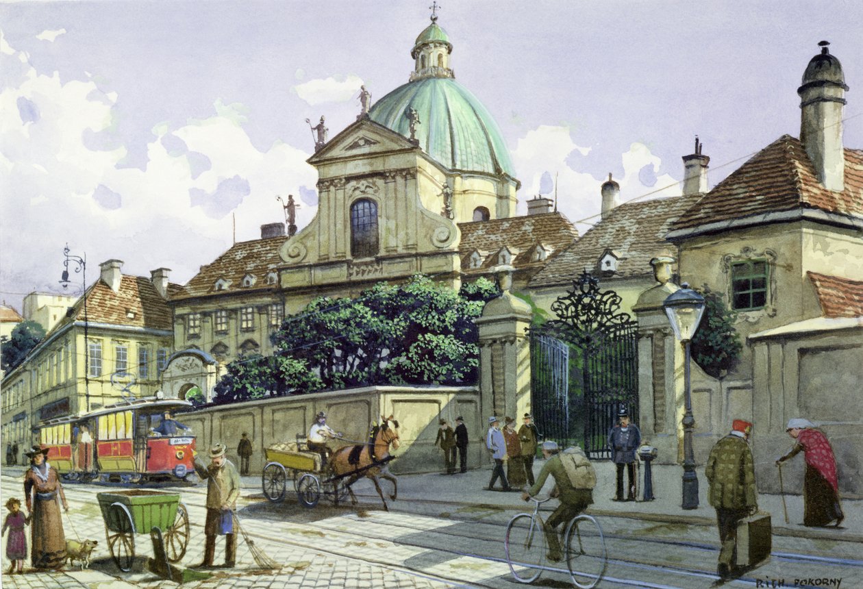 Nedenfor Belvedere-palasset i Wien av Richard Pokorny