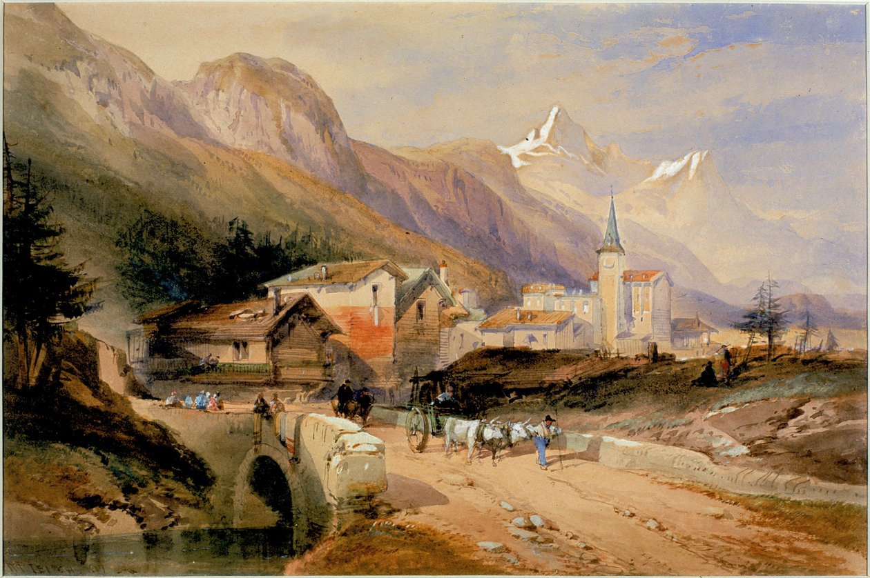 An Alpine Village (kroppsfarge) av Richard Principal Leitch