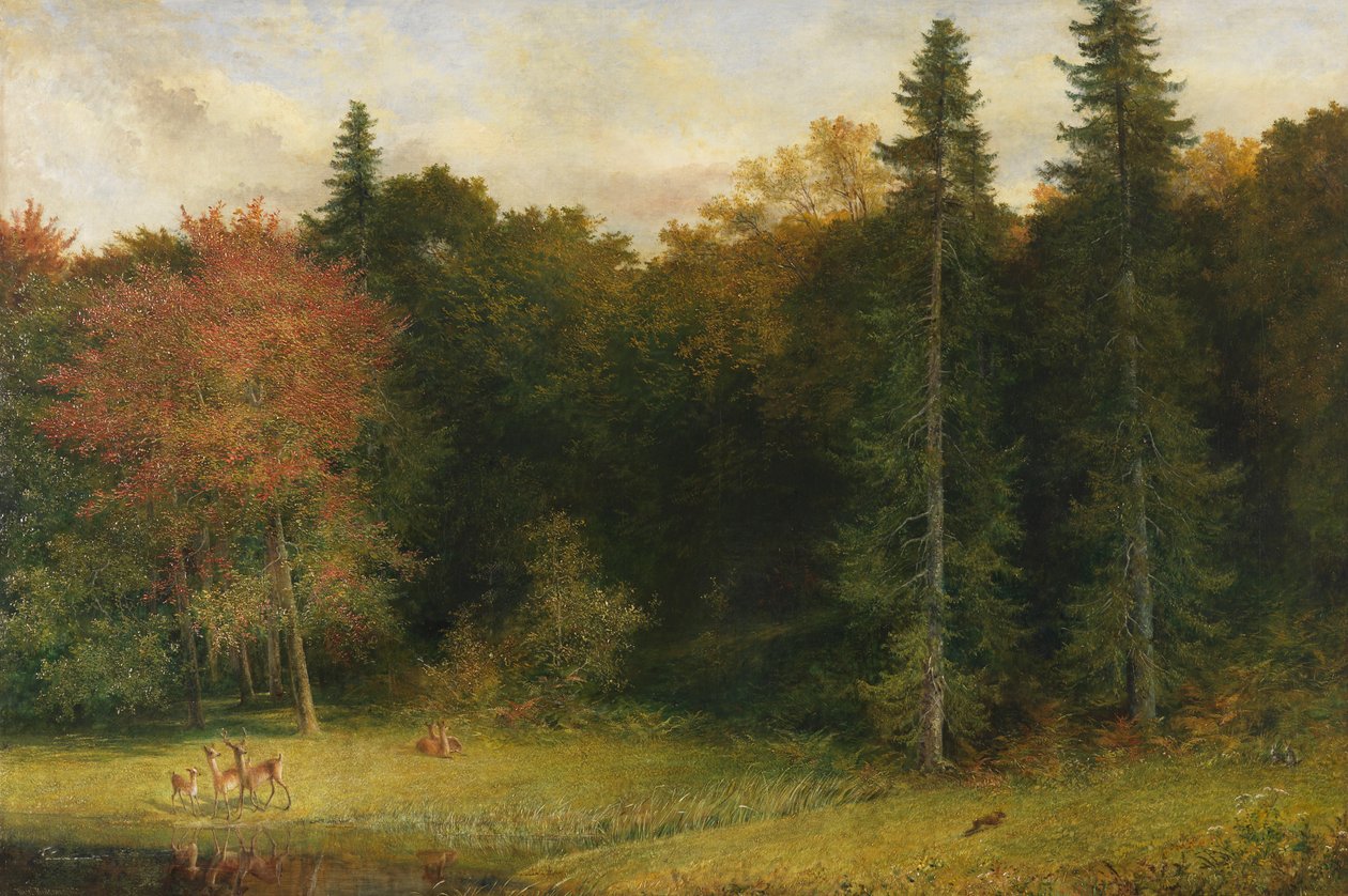 Forskrekkede skogbrukere, 1874 av Richard Redgrave