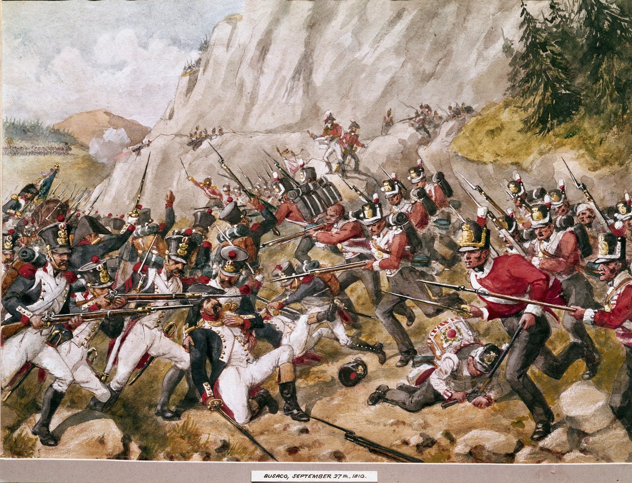 Busaco, 27. september 1810, ca. 1900 av Richard Simkin