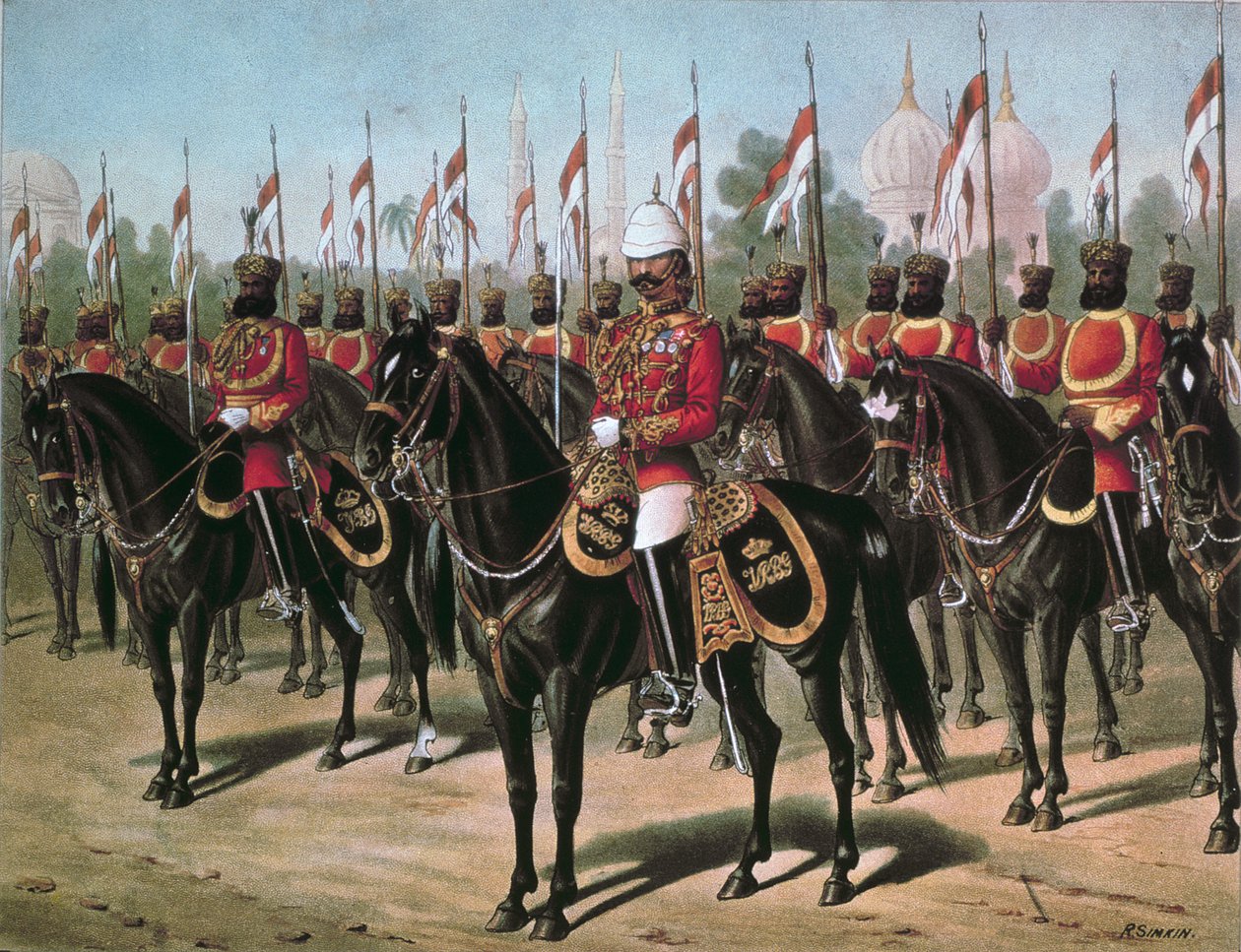 The Viceroy's Bodyguard, trykt i 'Our Armies' av Emrik og Binger, utgitt 1890 (chromolitho) av Richard Simkin