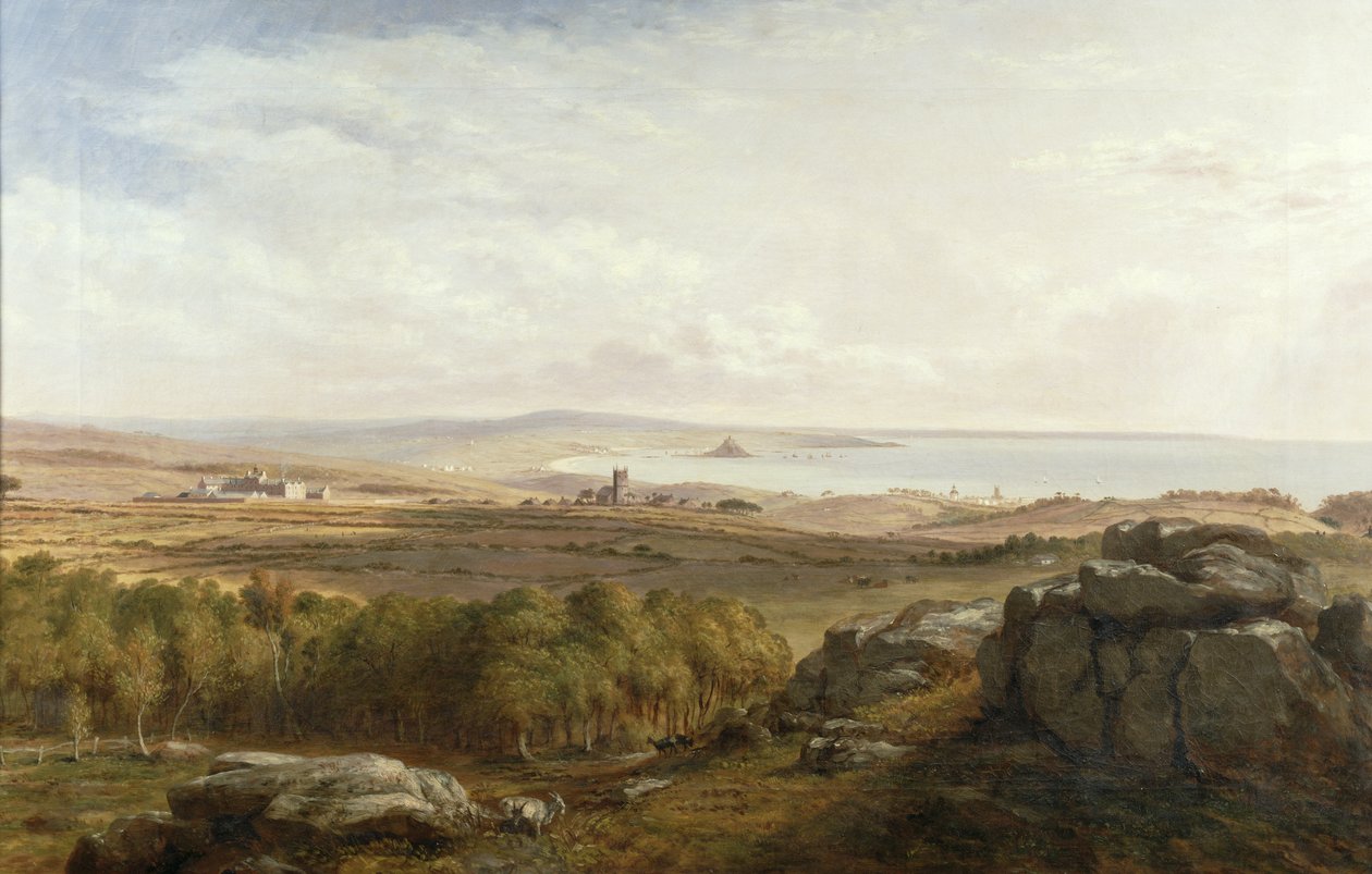 Utsikt fra Madron Carn, 1836 av Richard Thomas Pentreath