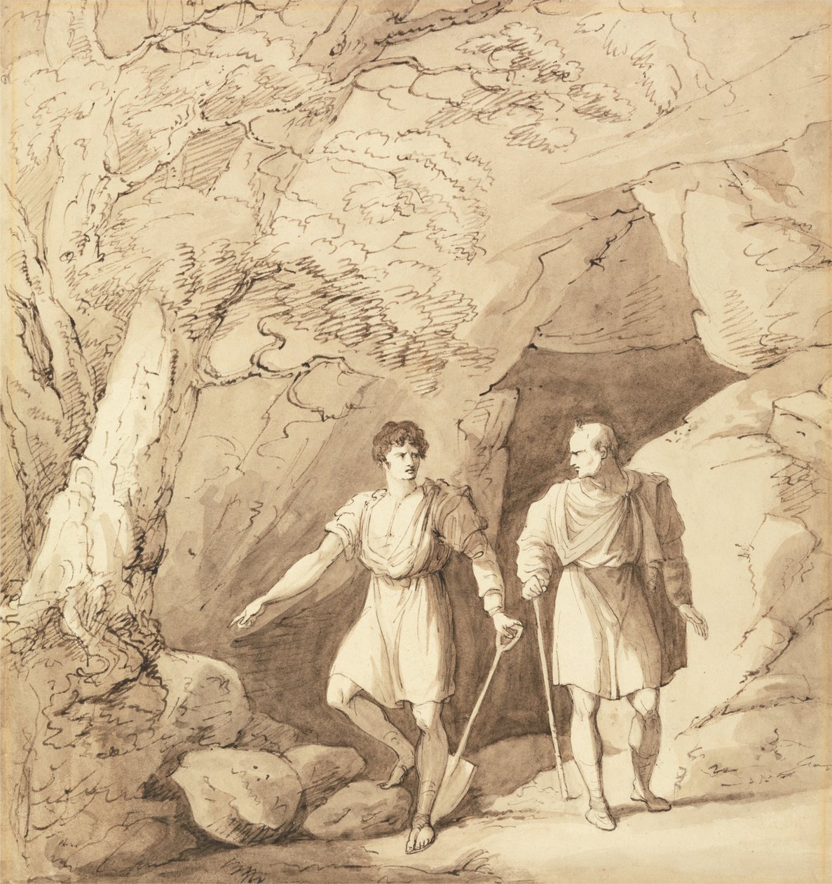 Alcibiades og Timon av Richard Westall